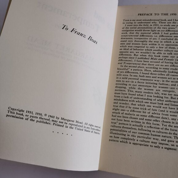 1963 Sex and Temperament by Margaret Mead Paperback Anthropology Study Ethnology - Picture 6 of 9